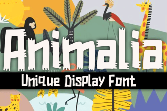 Animalia: A Fun Display Font for Small Business Branding