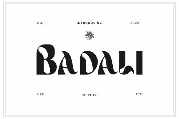 Badali: A Stylish Display Font for Elegant Branding