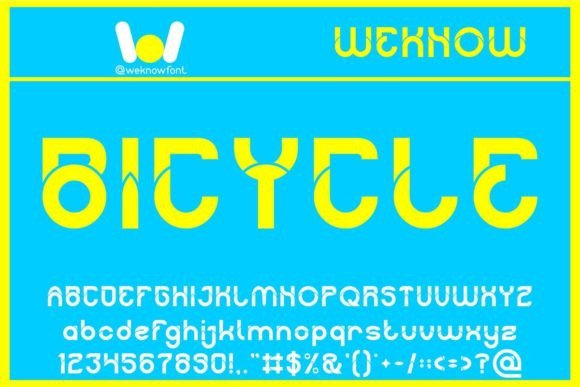 Bicycle Font for Creative Projects