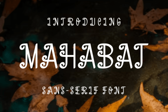 Mahabat: A Stylish Display Font for Business