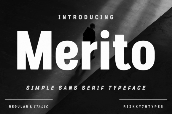 Merito: A Trendy Display Font for Creative Projects