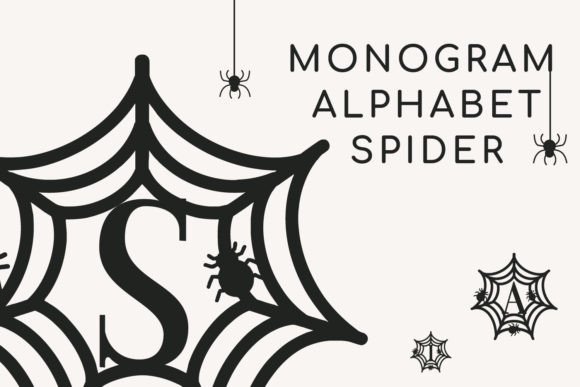 Monogram Alphabet Spider Font