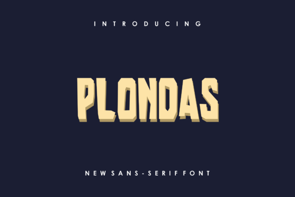 Plondas: A Bold Display Font
