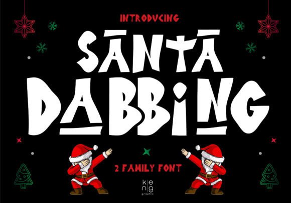 Santa Dabbing Font for Creative Projects