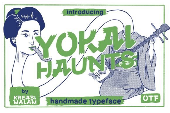 Yokai Haunts Font for Business Branding